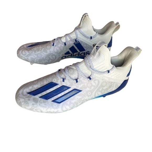 Adidas Adizero Reign Young King Football Cleat Blue Floral size 9.5 #FU6707 - Picture 4 of 13